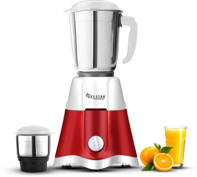 Skystar eco series 550 W Mixer Grinder(star | 2 Jars | White, Red)