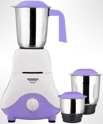 MAHARAJA WHITELINE Neo MX-153 Mixer Grinder – 500W, 3 Stainless Steel Jars, Purple & White** 500 W Mixer Grinder(NOVELLO--------04 | 3 Jars | Purple, White)