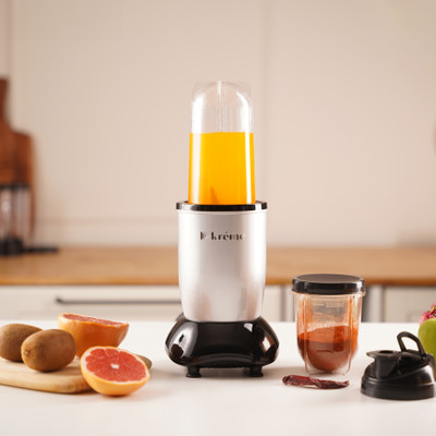 Kreme NUTRIBLEND 500 W Juicer Mixer Grinder(2P SLVR | 2 Jars | Silver)