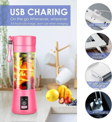 kidsdelight USB 450 W Juicer(Portable Electric USB Juicer Bottle 450 Juicer Mixer Grinder | 1 Jar | Multicolor)