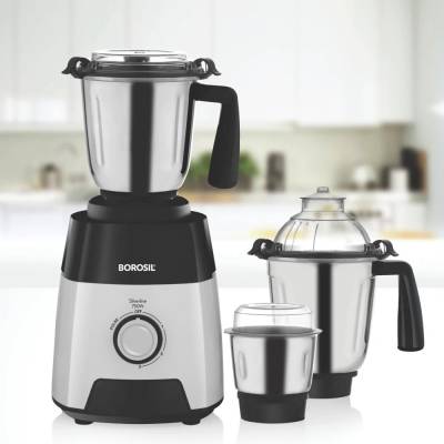 BOROSIL SILVERLINE 750W MIXER GRINDER 750 Juicer Mixer Grinder (3 Jars, Silver)