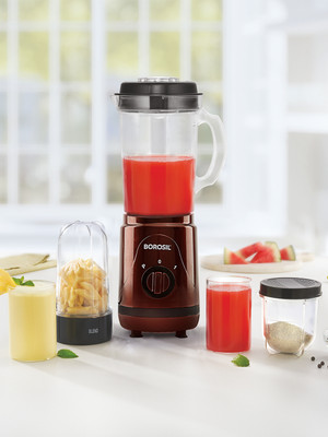 BOROSIL Nutri Fresh 400 W Mixer Grinder(BNB05 | 3 Jars | Maroon)