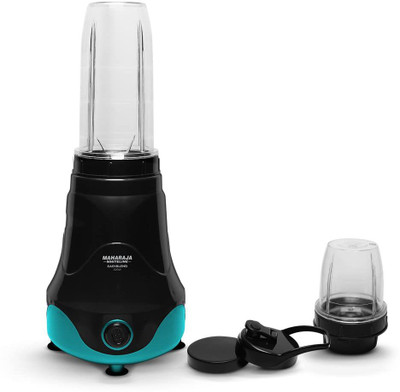 MAHARAJA WHITELINE MX-257 300 W Juicer Mixer Grinder(Easyblend | 2 Jars | Black, Turquoise Blue)