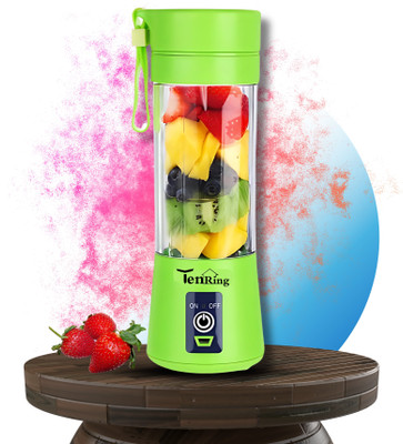 Tenring Portable USB Smoothie Blender | Cordless Rechargeable Juicer for Quick 150 W Mixer Blender(USB Blender Juicer | 6-Blade Rechargeable Mini Smoothie Maker | Leakproof Design | 1 Jar | muticolour)