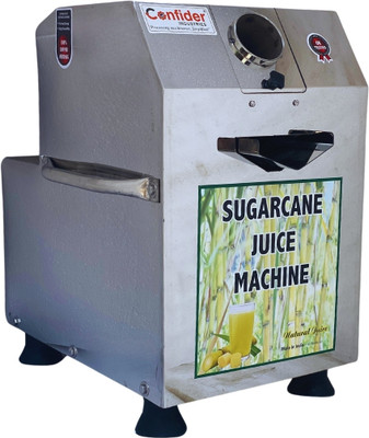 Confider Overload Switch | Continuous Sugarcane Juice Extraction | 1 Juicer (Steel) 200 W Juicer(Sugarcane Juice Machine | Cap Upto 40 ltr/hr | 3 Rollers | Electric 1125 Watt | Silver)