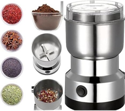 Ramview Stainless Steel Nima Multifunctional Grinder Smash Machine Coffee Beans Personal Coffee Maker(Silver)