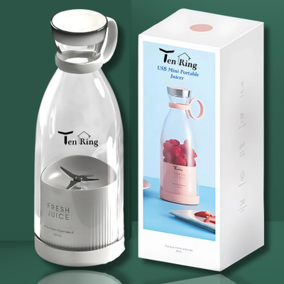 Tenring 6 Blade Smoothie Maker Usb Juicer Bottle Blender 200 W Juicer Mixer Grinder(Mini Portable Bottle Juicer - Rechargeable Smoothie Blender with 6 Blades, 420ml | 1 Jar | Multicolor)