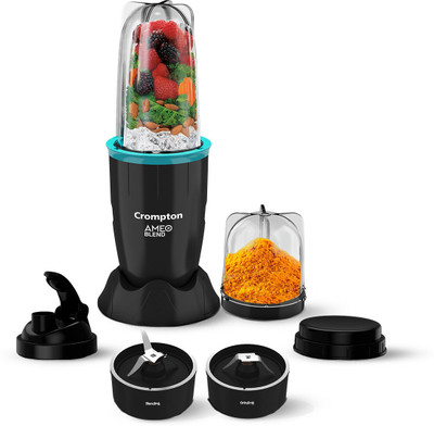 Crompton Ameo Blend 400 W Juicer Mixer Grinder(ACGJMG-AMEO BL 400 | 2 Jars | Ameo Blend | Black and Sea green)