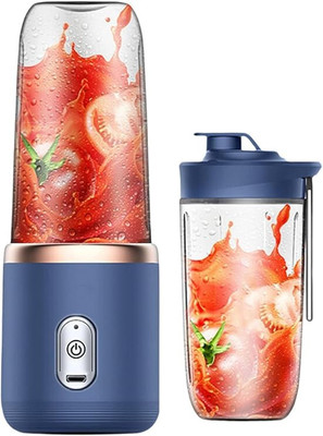SHR ENTERPRISE Plastic Rechargeable Portable USB Juicer Blender – 6 Blade, 400ml Smoothie & Shake Maker Hand Juicer(Multicolor)