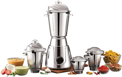 EXPERT CHEF Hotel Bahubali Steel Plating 2000 W Mixer Grinder(2100w Commercial Steel Plating Mixer Grinder with 4 Jars for Heavy use | 4 Jars | Silver)