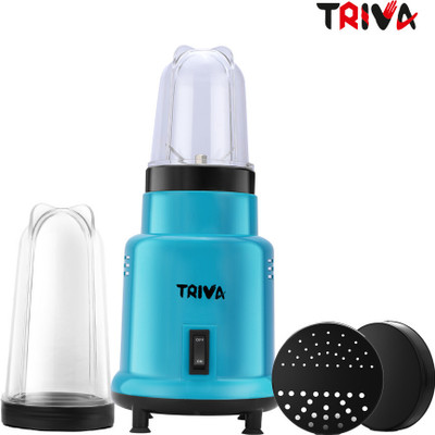 TRIVA NUTRIMAX500 Nutri Blender With Bullet jars 500 W Juicer Mixer Grinder(NUTRYMAX500 | 2 Jars | Money Blue, Black)