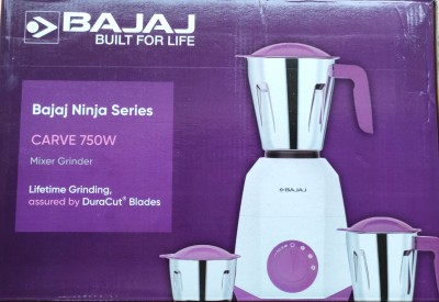 BAJAJ Ninja 750 W Mixer Grinder(Ninja 750 (410578) | 3 Jars | Light Blue)