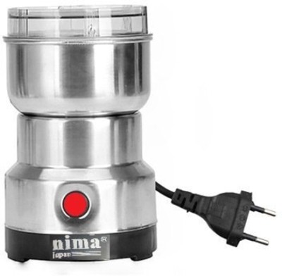 Cottonix Grainder Kitchen design Electric Household Grinder 200 Juicer Mixer Grinder 250 W Juicer Mixer Grinder(Nima japan 250 W,24000 RPM Mini Stainless Steel Spice Nuts | 1 Jar | silver754)