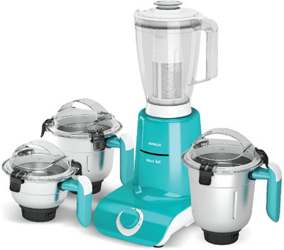 HAVELLS 750 WATTS | Double Layered Jars | 750 W Juicer Mixer Grinder(21000 RPM |Superior 304 stainless steel blade | | 4 Jars | Green)