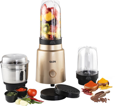 Glen Active Blender 350 W Mixer Grinder(SA 4048 Active Blender | 3 Jars | Golden)