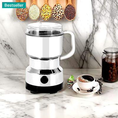FRONY 2 220 W Mixer Grinder(Electric grinder for mixtures, portable grinder, USB-rechargeable grinder 79 | 1 Jar | Silver)