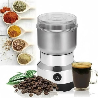 GRANTHI ENTERPRISE Multifunctional Grinder Machine Coffee Beans Electric Grinder & Coffee Maker 200 W Mixer Grinder(Nima Mixer Grinder, Stainless Steel Coffee Spice Nuts Grains Bean | 1 Jar | Silver)
