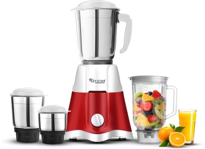 Skystar Eco Series 750 W Juicer Mixer Grinder(Star | 4 Jars | White, Red)