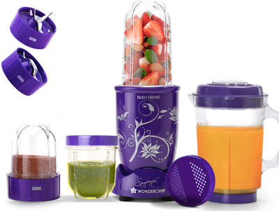 WONDERCHEF 63152295 500 W Juicer Mixer Grinder(Nutri-blend Purple with Jar | 4 Jars | Purple)