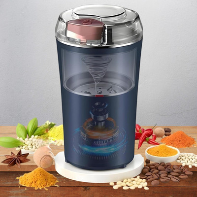 Praaj Electric Coffee & Spice Grinder – Portable Blue Kitchen Essential 300 W Juicer Mixer Grinder(Electric Coffee & Spice Grinder – Portable Blue Kitchen Essential | 1 Jar | Blue) Praaj Electric Coffee & Spice Grinder – Portable Blue Kitchen Essential 300 W Juicer Mixer Grinder(Electric Coffee & Spice Grinder – Portable Blue Kitchen Essential | 1 Jar | Blue)