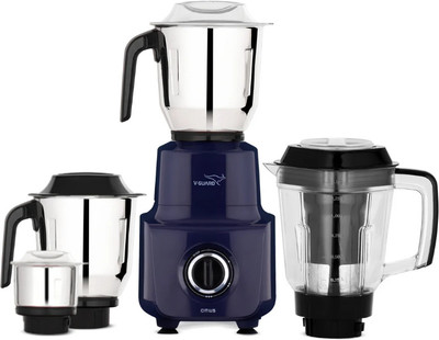 V-Guard Sturdy QuadraFlow Design Juicer Jar 750 W Juicer Mixer Grinder (Citius | 4 Jars | Precision Blend Stainless Steel Blades | Blue) For Rs. 1899 @ 65 %
