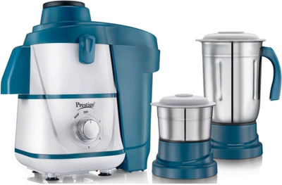 Prestige JMG with Detachable Pulp Collector & Double Lock System 500 W Juicer Mixer Grinder(Breeze | 2 Jars | Blue, White)
