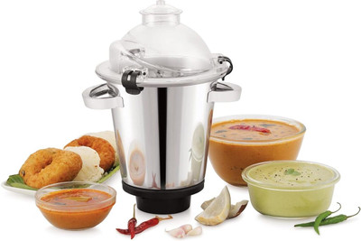 EXPERT CHEF Premium Stainless Steel Jar 2 Locking System Opp Side & 4 Teeth Couplers Mixer Juicer Jar(2.5 L)