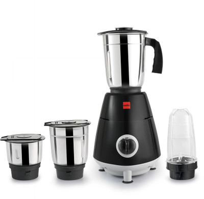 Cello Trion 550 W Mixer Grinder  (Trion Alpha, Unbreakable Jars, Copper Motor | 4 Jars | Black) For Rs. 1299 @ 67 %