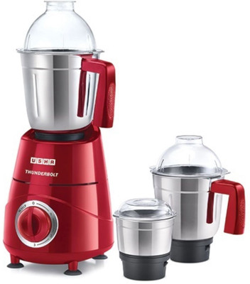 USHA Mixer Grinder Thunderbolt TH800MX3 800 W Mixer Grinder(Mixer Grinder Thunderbolt TH800MX3 | 3 Jars | Red)