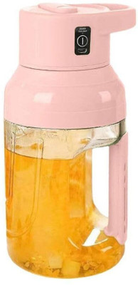 DRUMSTONE Juicer/Blender 40 W Mixer Blender(Rechargeable 1.5L Portable Blender – 8-Blade Smoothie Maker with USB Charging | 1 Jar | Pink)