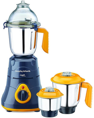 BAJAJ by Morphy Richards Primo Classique 750 Mixer Grinder (3 Jars, Grey & Orange Colour)