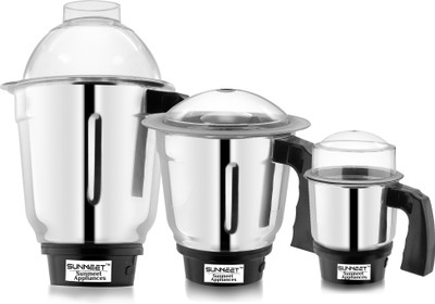 Sunmeet Dry Jar, Liquid Jar, Chutney Jar for Mixer Set of 3 (350, 700, 1000 ML) SA11 Mixer Juicer Jar(1000 ml)