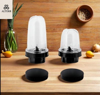 ALTRR Pack of 2 Nutri Jars (650 ML & 371 ML) – Blend Smoothies & South Indian Sauces Mixer Juicer Jar(900 ml)