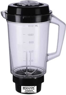 Masterclass Sanyo Juicer Jar for Mixer Grinder Juicer Jar ABS Plastic Capacity 1200ML S93 Mixer Juicer Jar