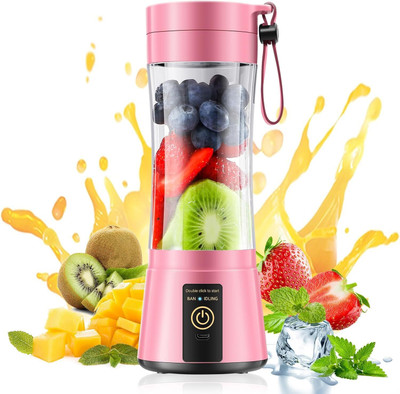 CLOKIFY Plastic Fruit Juicer Mixer Grinder Portable Electric Fruit Juicer Maker USB Rechargeable Hand Juicer(Multicolor)