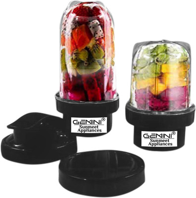 Gemini Bullet Jar for Mixer Grinder Set of 2 Jar (530 ML,350 ML)with gym sipper capS102 Mixer Juicer Jar(880 ml)