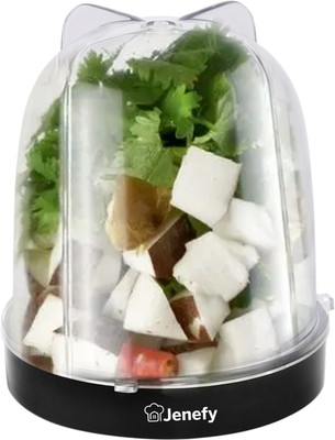 Jenefy Transparent Jar with Lid 300ml compatible with Nutri Bullet Mixer Grinder Mixer Juicer Jar(300 ml)