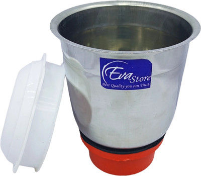 AJM Sumeet Stainless Steel Chutney Jar With 2 Lock & 4 teeth coupler Mixer Juicer Jar(500 ml)
