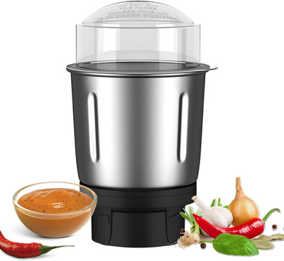 GIGAWATTS Mixer Grinder Blender Jar Stainless Steel Mini Chutney Container Without Clip Mixer Juicer Jar(0.5 L)