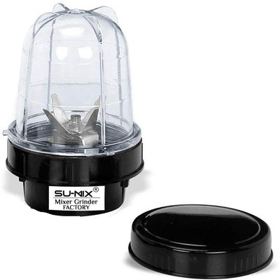 Su-mix Bullet Jar for Mixer Grinder Small Set of 1 (350 ML) ABS Transparent JarN79 Mixer Juicer Jar(350 ml)