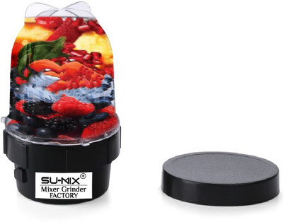 Su-mix Bullet Jar for Mixer Grinder Small Set of 1 (350 ML) ABS Transparent JarN77 Mixer Juicer Jar(350 ml)