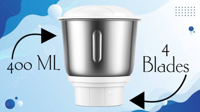 urban flare be urban Jar White 400 Ml @31 Mixer Juicer Jar(400 ml)