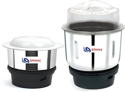SPHINIX Combo Chutney Jar Mixer Jar (250ml 500ml) Fit On 2 Lock & 4 Teeth Coupler Mixer Juicer Jar  (500 Ml) For Rs. 304 @ 80 %