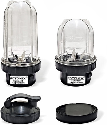 Rotomix Bullet Jar for Mixer Grinder Combo of 2 Jar(530 ML,350 ML)with gym sipper capS37 Mixer Juicer Jar(880 ml)