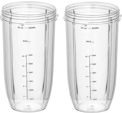 Wonder Star 950ml Replacement Cup Compatible with Nutri Bullet 600W & 900W | (Pack of 2) Mixer Juicer Jar(1.9 L)