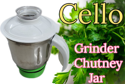 SAHU CELLO Chutney & Grinders Jar : Non Breakable [ Stainless Steel ] Mixer Juicer Jar(1000 ml)