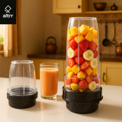 ALTRR Pack of 2 Nutri Jars (600 ML & 397 ML) – Blend Smoothies & South Indian Sauces Mixer Juicer Jar(900 ml)