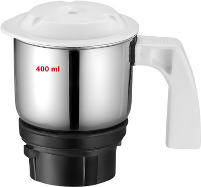 AJS spares 0.4 Litre PREETHI_Chutney Jar with 4TEETH Coupler, MGA516 Mixer Juicer Jar(400 ml)