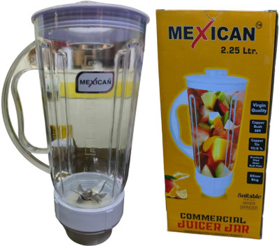 Mexican Transparent ABS Plastic Without Filter Suitable for any indian Mixer Juicer Jar(2.5 L)