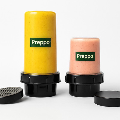 Preppo BulletMixerGrinderJarCombo(600ml+300ml)with2Lids Mixer Juicer Jar(600 ml)